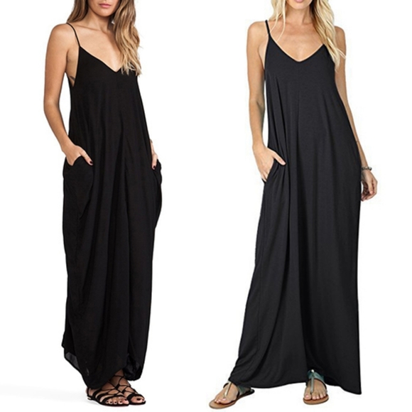 Black Cacoon Maxi Dress - Picture 2 of 5